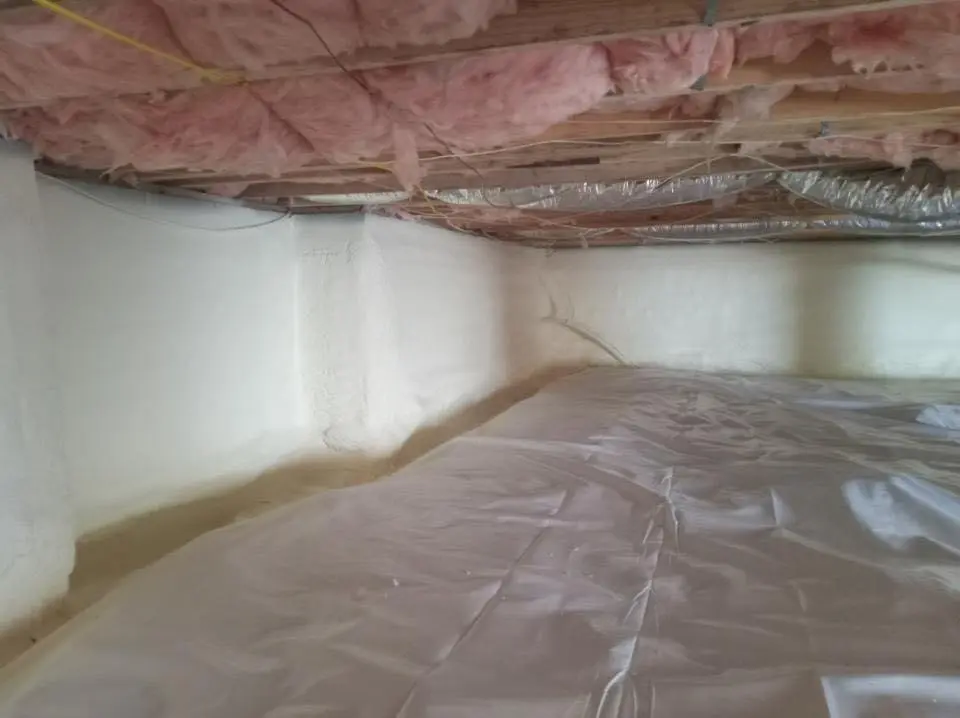 Crawl space encapsulation with closed-cell spray foam for Metal Roof Coating in Timberwood Park